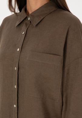 Kadın Vizon Uzun Kollu Gömlek - 50299794024