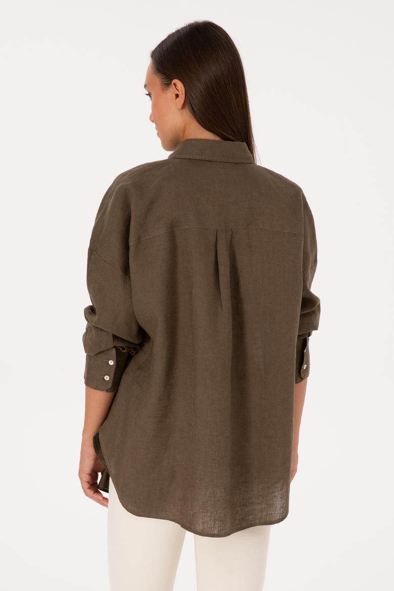 Kadın Vizon Uzun Kollu Gömlek - 50299794024