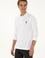 Erkek Regular Fit Polo Yaka Beyaz Basic Sweatshirt
