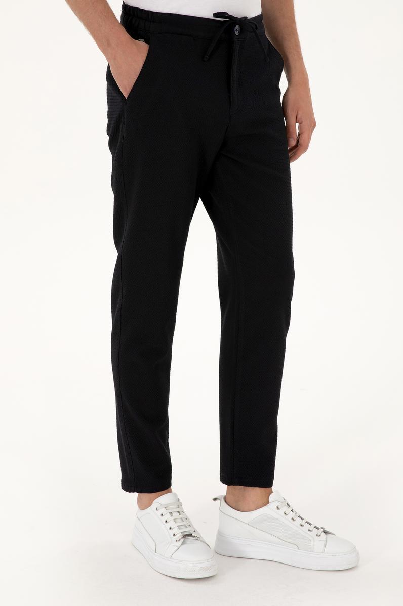 Erkek Lacivert Kanvas Pantolon