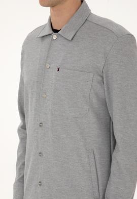Erkek Gri Örme Gömlek - 50308470011