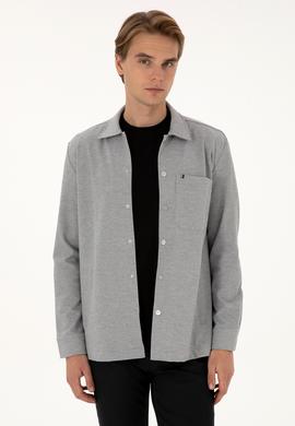 Erkek Gri Örme Gömlek - 50308470011