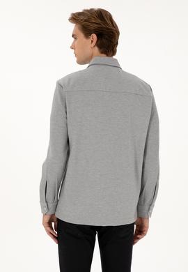 Erkek Gri Örme Gömlek - 50308470011