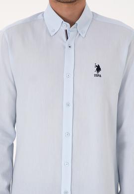 Erkek Açık Mavi Uzun Kollu Gömlek - 50308524026