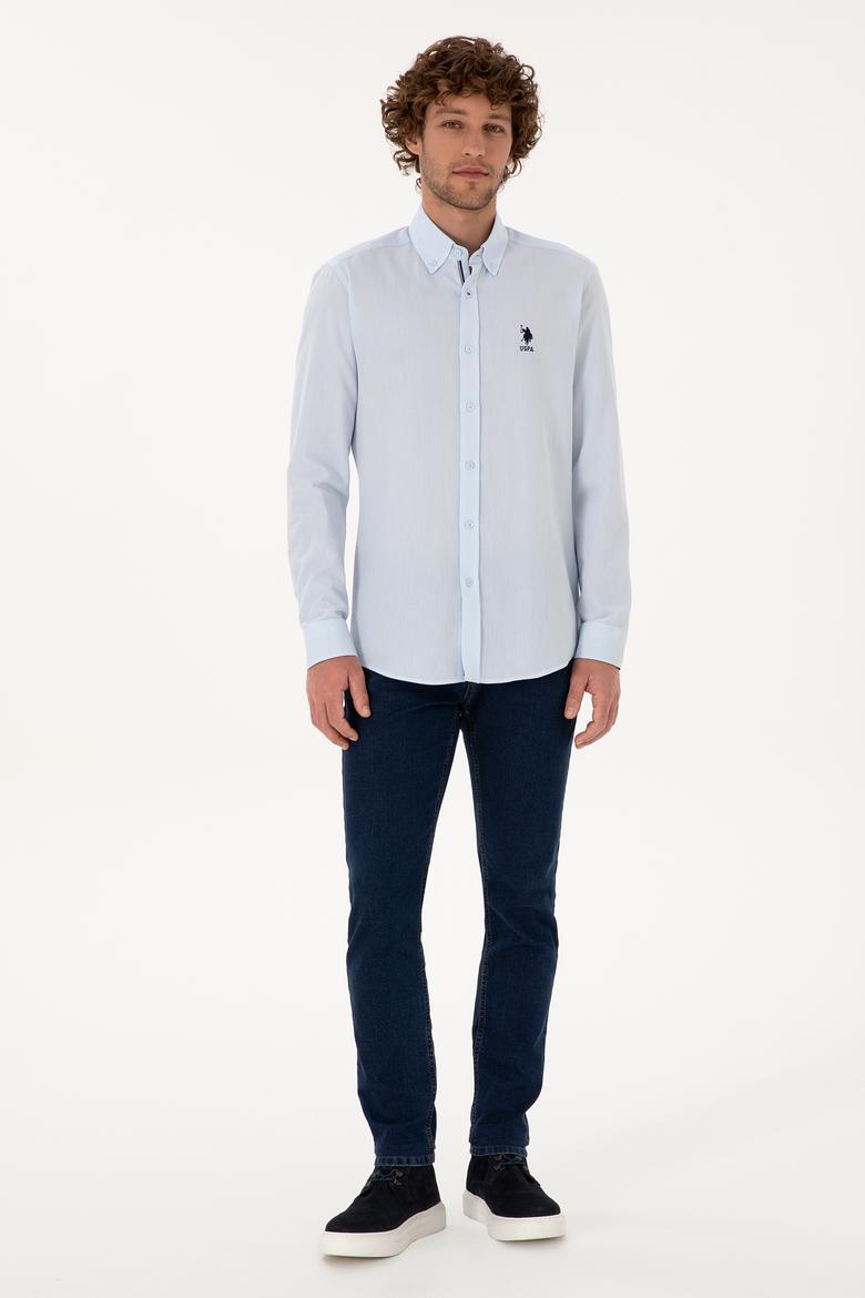 Erkek Açık Mavi Uzun Kollu Gömlek - 50308524026
