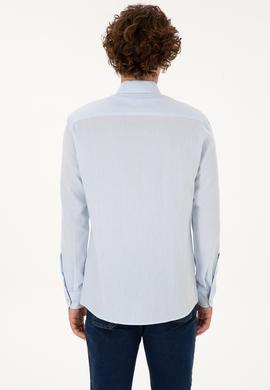 Erkek Açık Mavi Uzun Kollu Gömlek - 50308524026