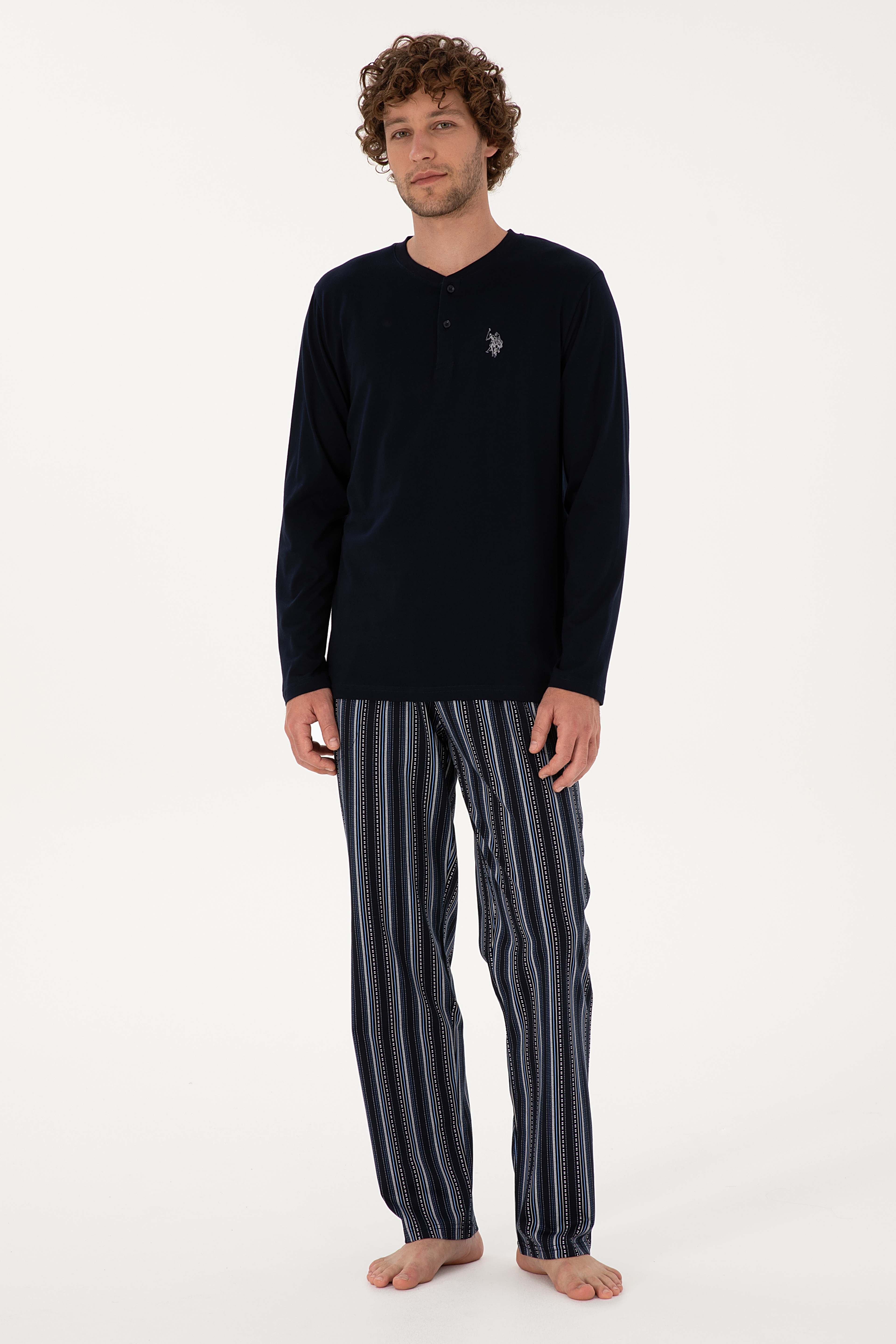 Erkek Lacivert Pijama Takımı - Image 4
