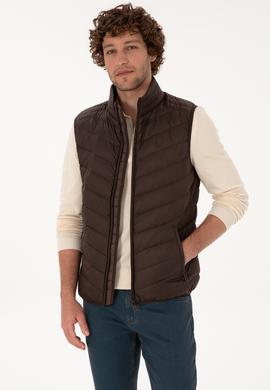 Erkek Koyu Kahverengi Yelek - 50310045063