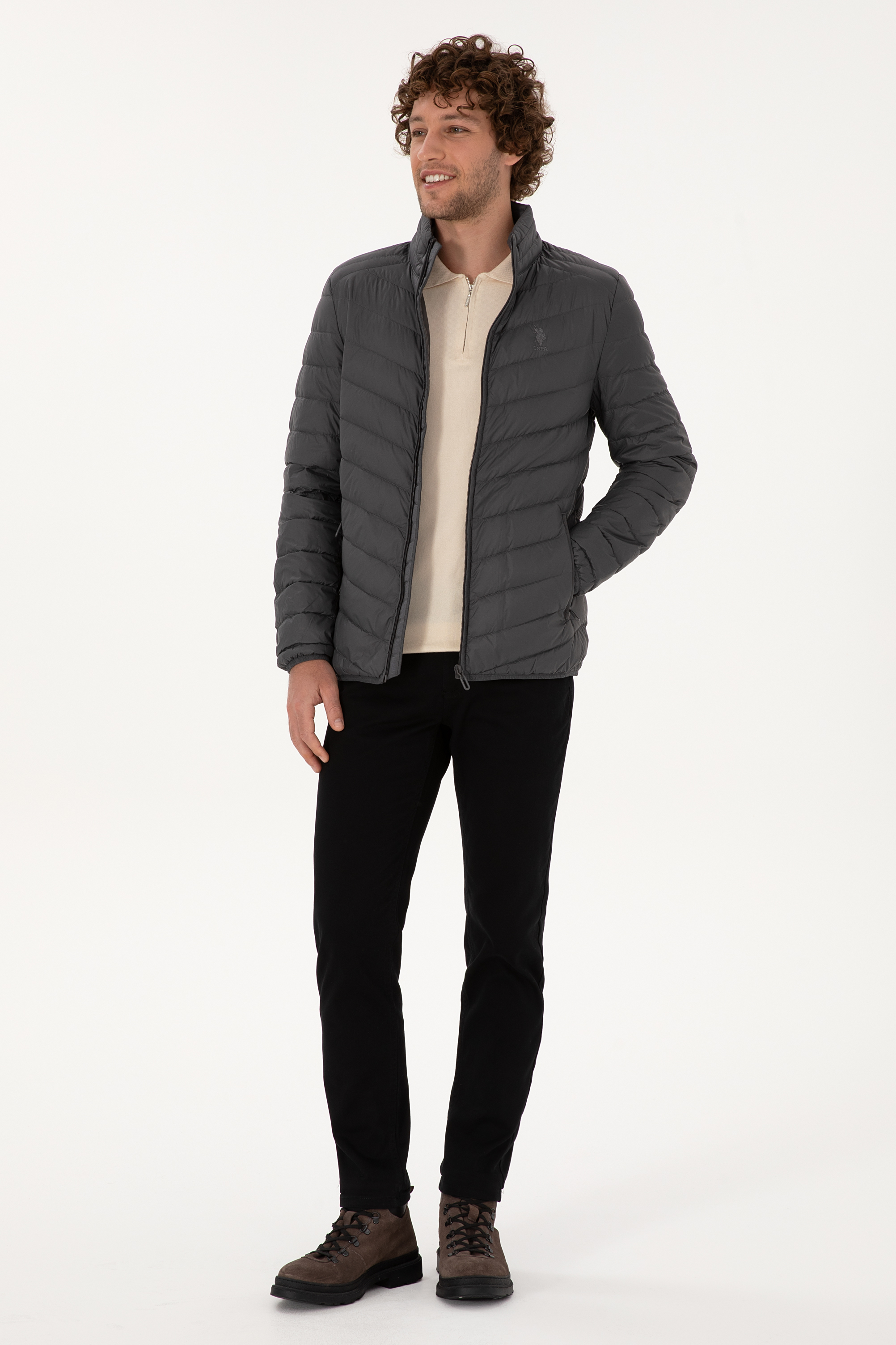 Erkek Gri Mont - Image 4