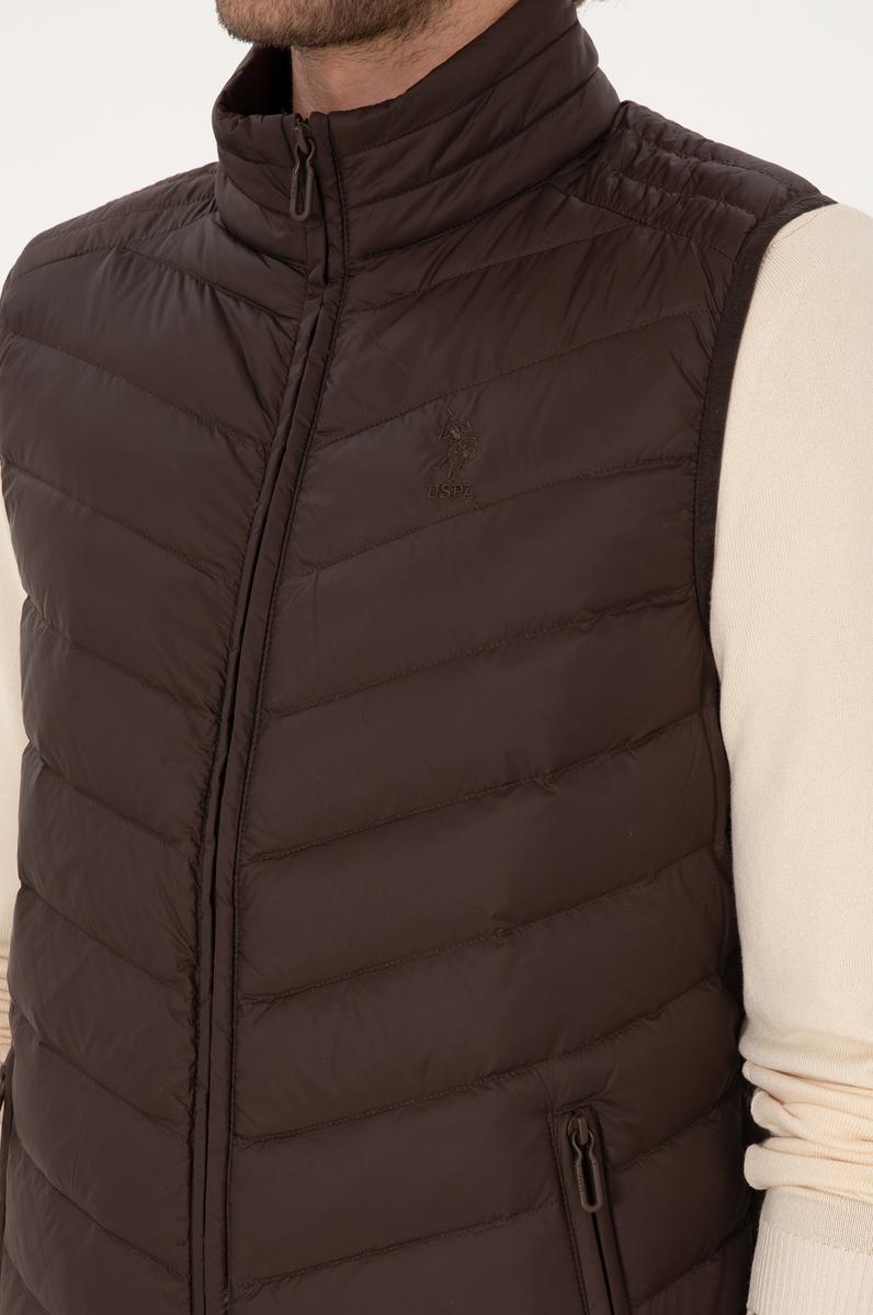 Erkek Koyu Kahverengi Yelek