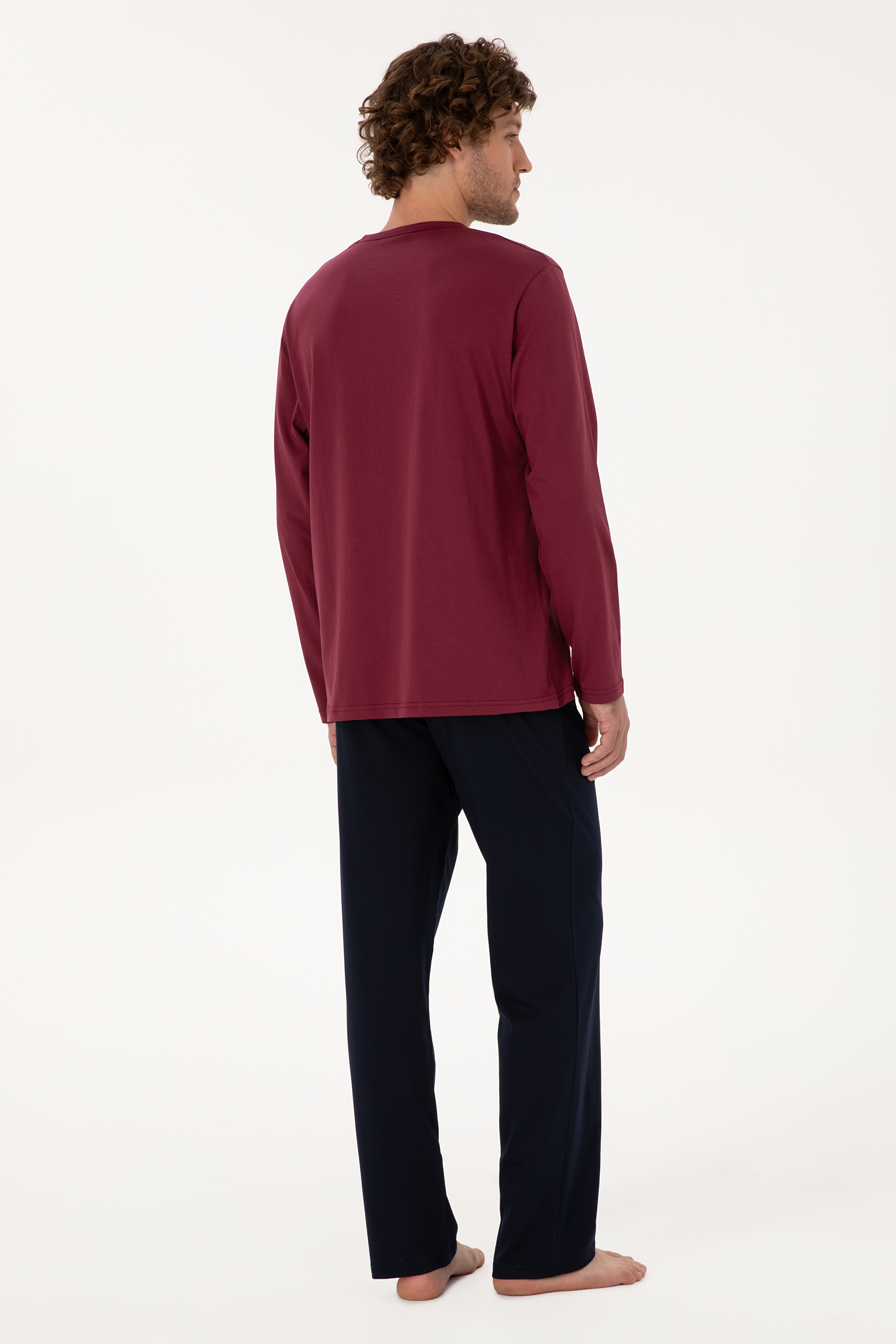 Erkek Vişne Pijama Takımı - Image 5