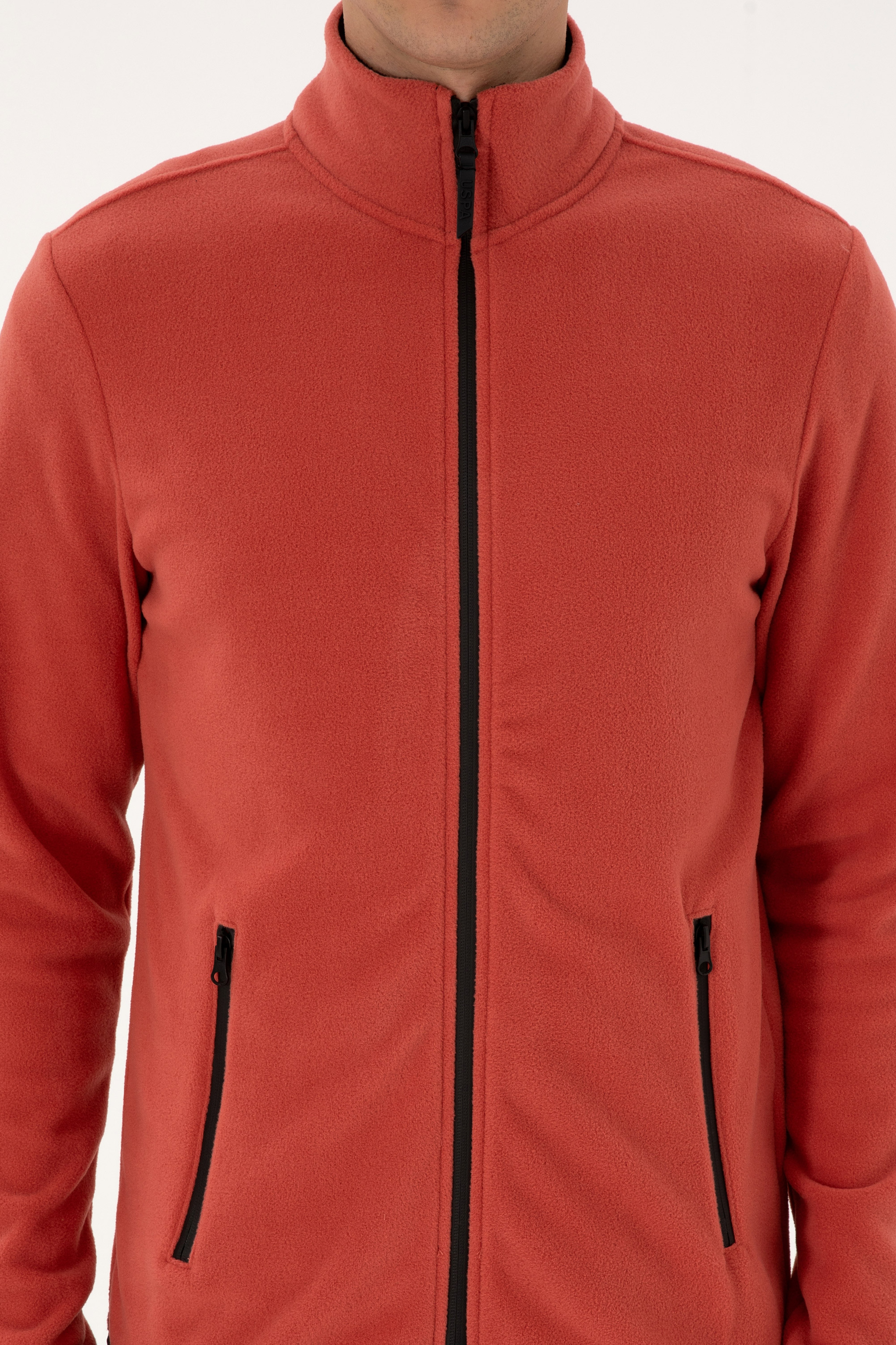 Erkek Regular Fit Gül Kurusu Polar Örme Hırka - Image 6