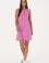 Kadın Fuşya Kolsuz Mini Boy Örme Elbise