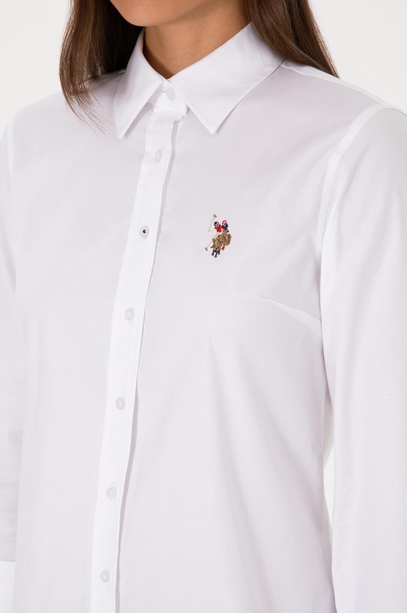 Kadın Beyaz Uzun Kollu Basic Gömlek