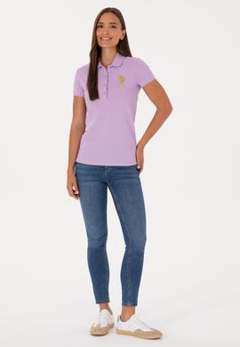 Kadın Lila Basic Tişört - 50300883057