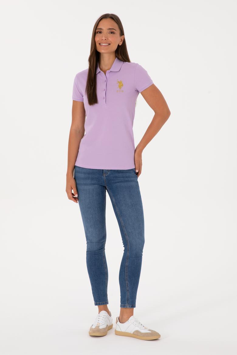 Kadın Lila Basic Tişört - 50300883057