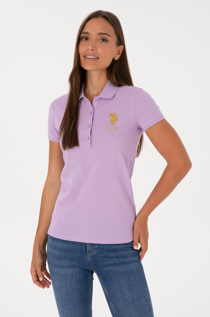 Kadın Lila Basic Tişört