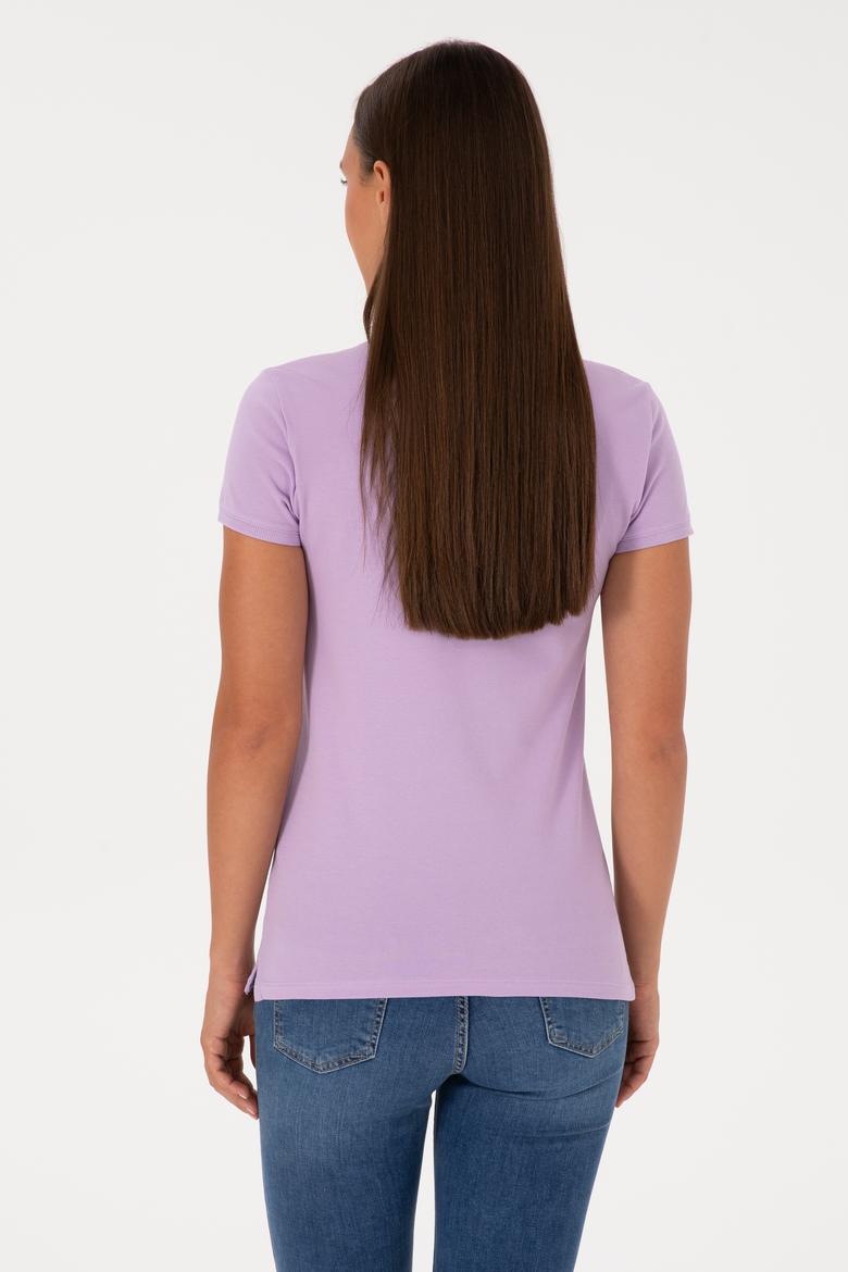 Kadın Lila Basic Tişört - 50300883057