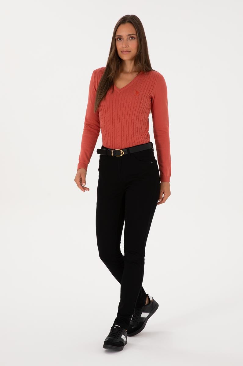 Kadın Siyah Toohpick Fit Kanvas Pantolon