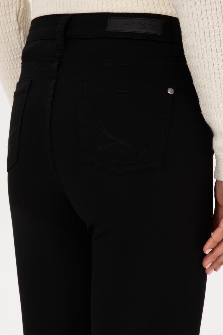 Kadın Siyah Toothpick Fit Kanvas Pantolon - 50317139011