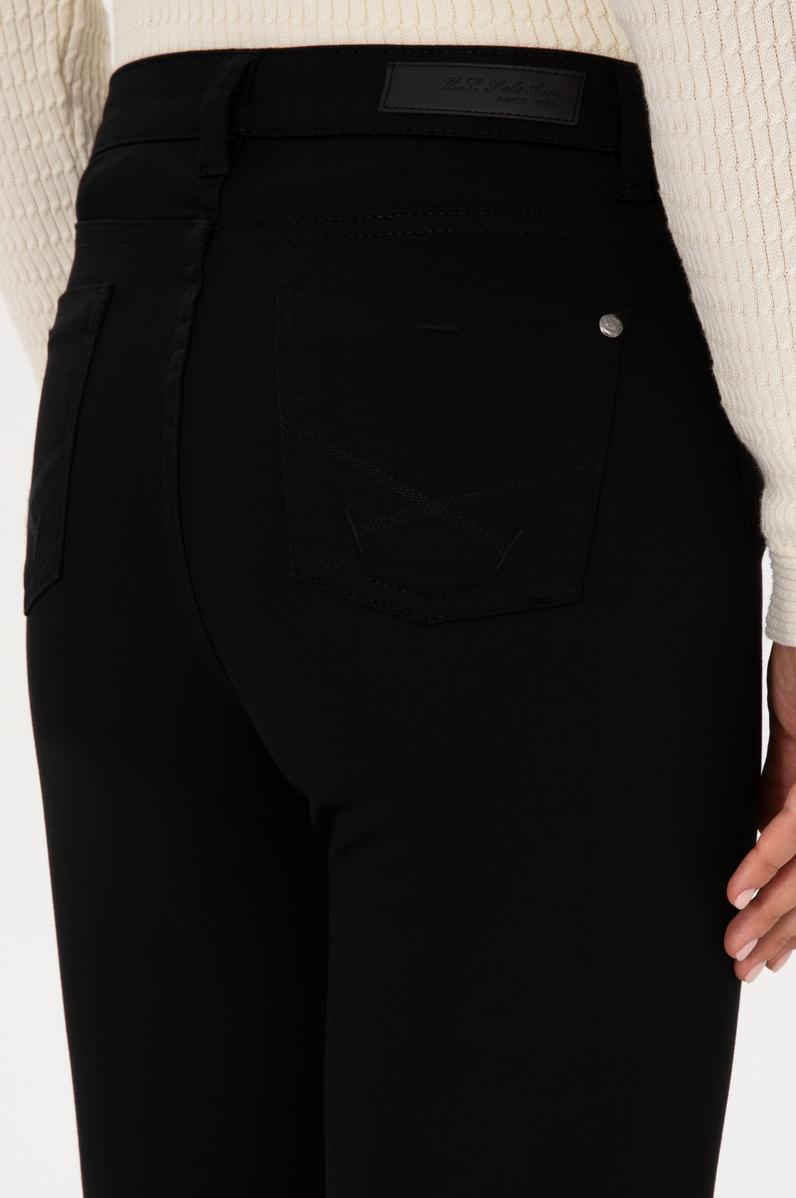 Kadın Siyah Toothpick Fit Kanvas Pantolon