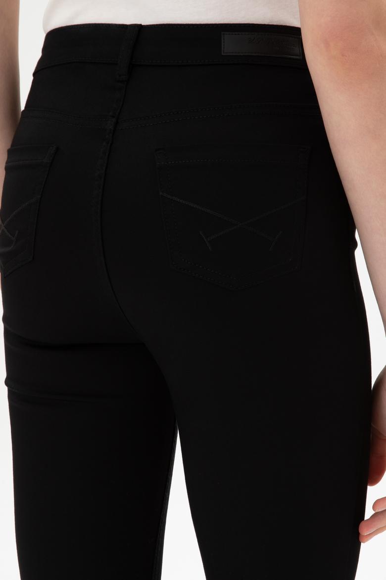 Kadın Siyah Toothpick Fit Kanvas Pantolon - 50316852014