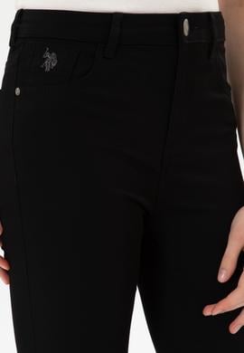 Kadın Siyah Toothpick Fit Kanvas Pantolon - 50316852014