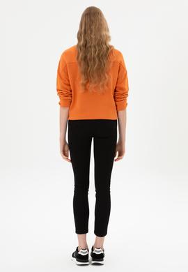 Kadın Siyah Toothpick Fit Kanvas Pantolon - 50316852014