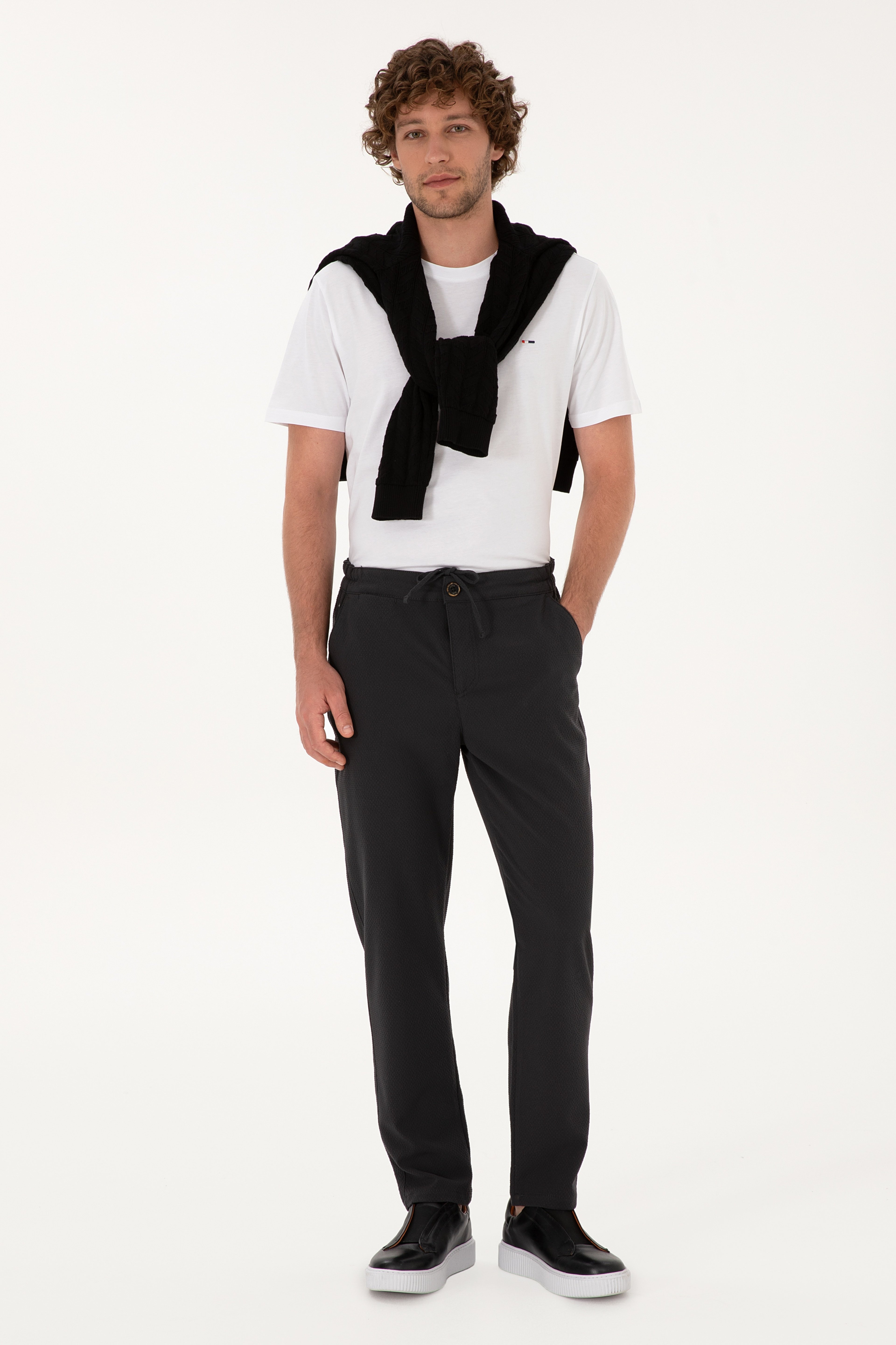 Erkek Carrot Fit Gri Kanvas Pantolon - Image 1