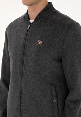 Erkek Gri Kaşe Mont - 50310261019