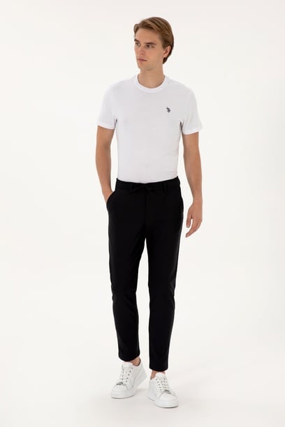 Erkek Lacivert Slim Fit Kanvas / Chino Pantolon