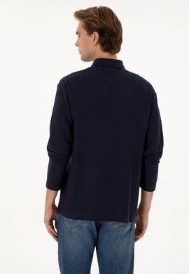 Erkek Comfort Fit Yarım Fermuarlı Lacivert Sweatshirt - 50313754027