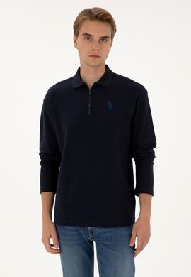 Erkek Comfort Fit Yarım Fermuarlı Lacivert Sweatshirt - 50313754027