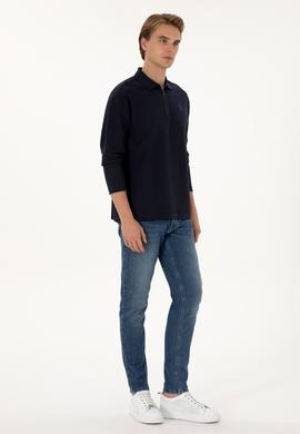 Erkek Comfort Fit Yarım Fermuarlı Lacivert Sweatshirt - 50313754027