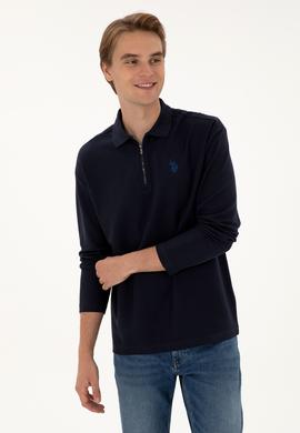 Erkek Comfort Fit Yarım Fermuarlı Lacivert Sweatshirt - 50313754027