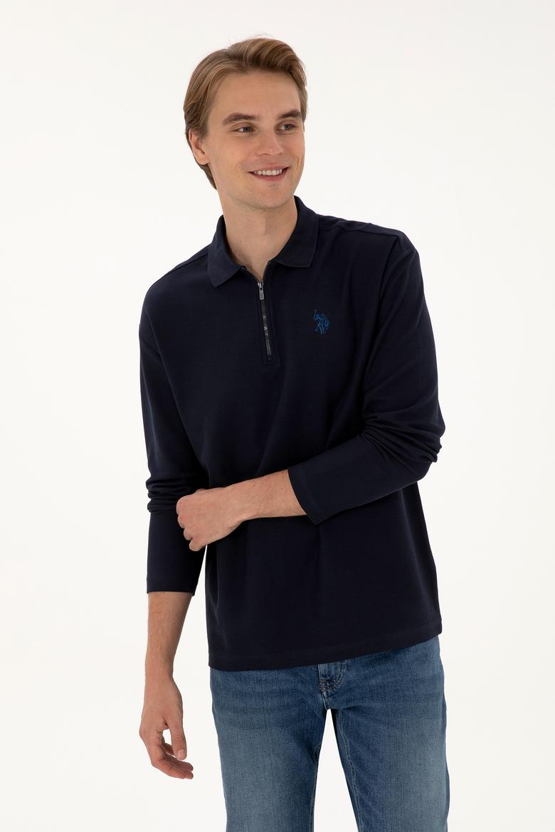 Erkek Comfort Fit Yarım Fermuarlı Lacivert Sweatshirt - 50313754027