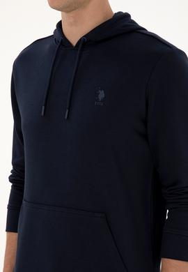 Erkek Regular Fit Kapüşonlu Lacivert Basic Sweatshirt - 50313720058