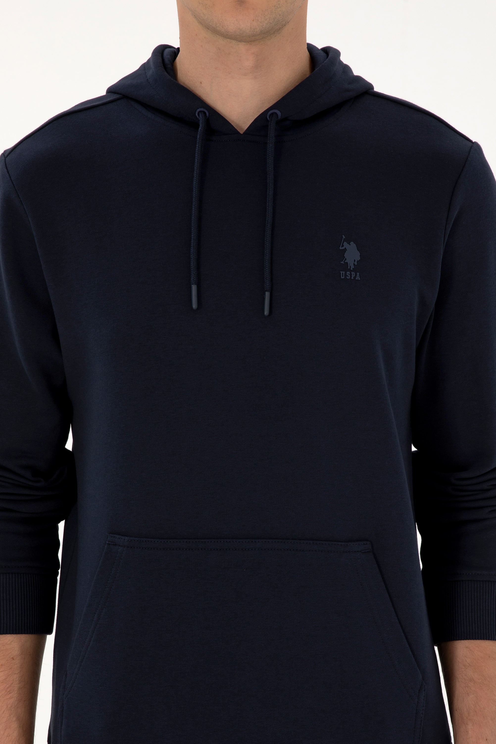 Erkek Regular Fit Kapüşonlu Lacivert Basic Sweatshirt
