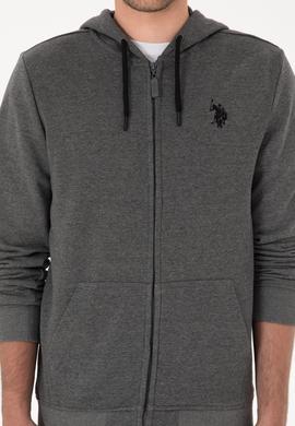 Erkek Regular Fit Antrasit Melanj Örme Hırka - 50313748087