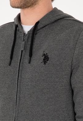 Erkek Regular Fit Antrasit Melanj Örme Hırka - 50313748087