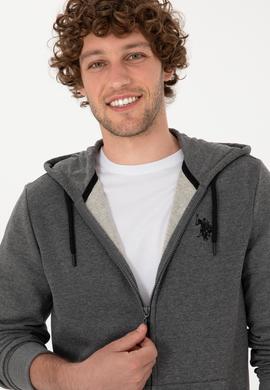 Erkek Regular Fit Antrasit Melanj Örme Hırka - 50313748087