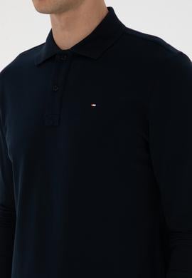 Erkek Regular Fit Polo Yaka Lacivert Basic Sweatshirt - 50315941016