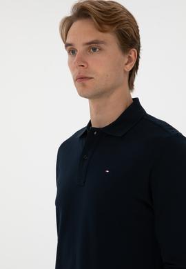 Erkek Regular Fit Polo Yaka Lacivert Basic Sweatshirt - 50315941016