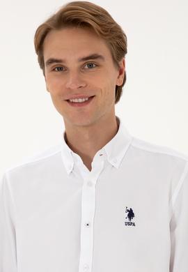 Erkek Beyaz Uzun Kollu Basic Gömlek - 50307668012