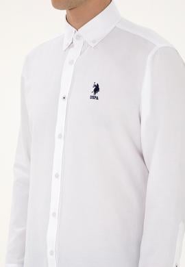 Erkek Beyaz Uzun Kollu Basic Gömlek - 50307668012