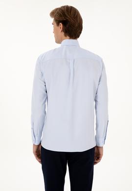 Erkek Açık Mavi Uzun Kollu Basic Gömlek - 50307668020