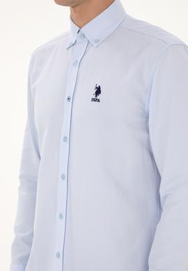 Erkek Açık Mavi Uzun Kollu Basic Gömlek - 50307668020