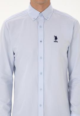 Erkek Açık Mavi Uzun Kollu Basic Gömlek - 50307668020