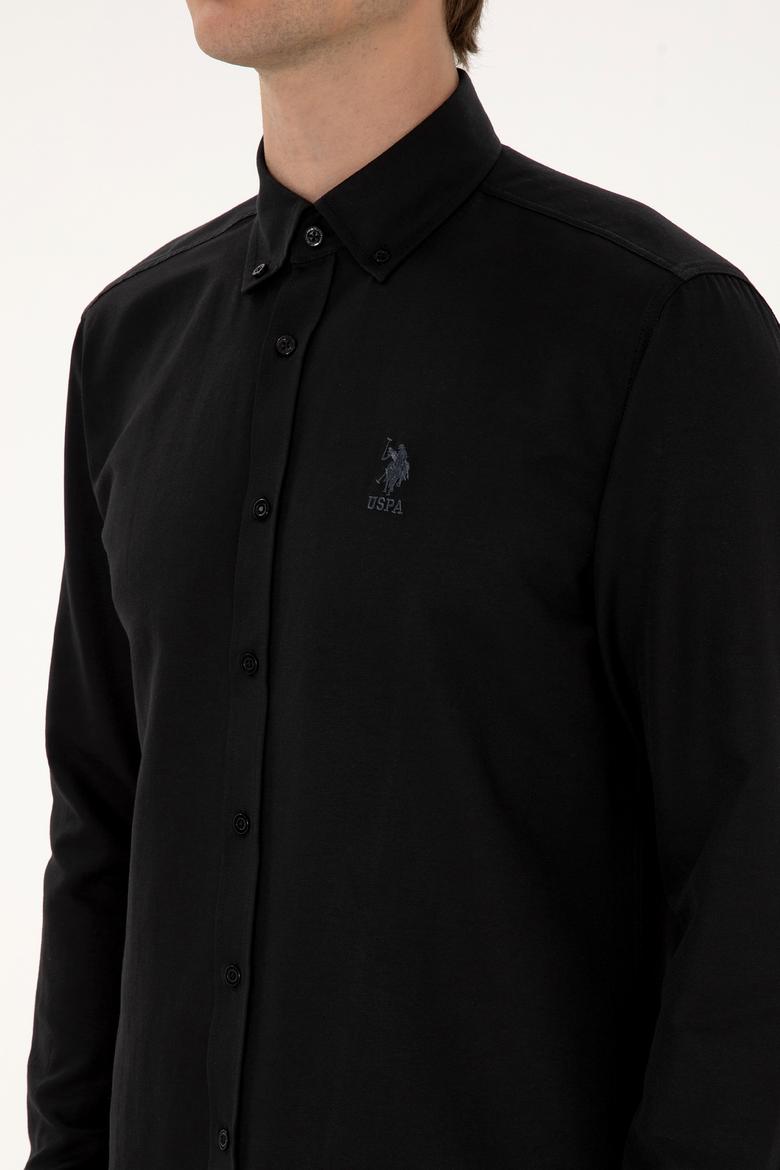 Erkek Siyah Uzun Kollu Basic Gömlek - 50307668068