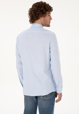 Erkek Açık Mavi Uzun Kollu Basic Gömlek - 50307673023